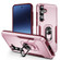 Pioneer Armor Heavy Duty PC + TPU Phone Case with Holder for Samsung Galaxy S24 5G - Pink+Rose Red