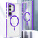 Dual-Color Clear Acrylic Hybrid TPU MagSafe Phone Case for Samsung Galaxy S24 5G - Purple