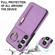 Retro Ring and Zipper RFID Card Slot Phone Case for Samsung Galaxy S24 5G - Purple