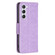 Embossing Two Butterflies Pattern Leather Phone Case for Samsung Galaxy S24 5G - Purple