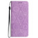 Ethnic Embossed Adsorption Leather Phone Case for Samsung Galaxy S24 5G - Purple