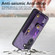 Retro Cross Wristband Wallet Leather Back Phone Case for Samsung Galaxy S24 5G - Purple