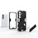 Punk Armor 2 in 1 PC + TPU Shockproof Phone Case with Invisible Holder for Samsung Galaxy S24 5G - Red