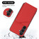 Skin Feel PU + TPU + PC Card Slots Phone Case for Samsung Galaxy S24 5G - Red