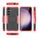 Tire Texture TPU + PC Phone Case with Holder for Samsung Galaxy S24 5G - Red