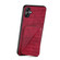 Denior Imitation Crocodile Leather Back Phone Case with Holder for Samsung Galaxy S24 5G - Rose Red