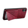 Denior Imitation Crocodile Leather Back Phone Case with Holder for Samsung Galaxy S24 5G - Rose Red