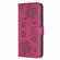 Four-leaf Embossed Leather Phone Case for Samsung Galaxy S24 5G - Rose Red