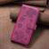 Four-leaf Embossed Leather Phone Case for Samsung Galaxy S24 5G - Rose Red