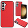 Leather Texture Full Coverage Phone Case for Samsung Galaxy S24 5G - Red