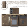 DG.MING M1 Series 3-Fold Multi Card Wallet + Magnetic Phone Case for Samsung Galaxy S24 5G - Coffee