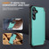 3 in 1 Flip Holder Phone Case for Samsung Galaxy S24 5G - Cyan