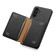Calf Texture Card Bag Design Full Coverage Phone Case for Samsung Galaxy A15 - Black