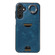 Calf Texture Card Slot Ring Holder Phone Case for Samsung Galaxy A15 - Blue
