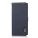 KHAZNEH Side-Magnetic Litchi Genuine Leather RFID Phone Case for Samsung Galaxy A15 - Blue