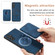 Retro Leather Card Bag Magnetic Phone Case for Samsung Galaxy A15 - Blue
