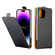 Vertical Flip Leather Phone Case with Card Slot for iPhone 15 Pro Max - Black