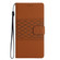 Diamond Embossed Skin Feel Leather Phone Case for Samsung Galaxy A15 - Brown