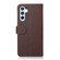 KHAZNEH Litchi Texture Leather RFID Phone Case for Samsung Galaxy A15 - Brown