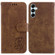 Little Tiger Embossed Leather Phone Case for Samsung Galaxy A15 - Brown