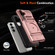 5G TPU+PC Shockproof Card Phone Case with Metal Ring Holder for Samsung Galaxy A15 - Rose Gold