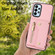 DF-09 Crossbody Litchi texture Card Bag Design PU Phone Case for Samsung Galaxy A15 - Pink