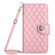 5G Rhombic Texture Flip Leather Phone Case with Long Lanyard for Samsung Galaxy A15 - Pink