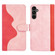 Stitching Horizontal Flip Leather Phone Case for Samsung Galaxy A15 - Red