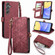 Geometric Zipper Wallet Side Buckle Leather Phone Case for Samsung Galaxy A15 - Red
