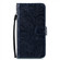 Lace Flower Embossing Flip Leather Phone Case for iPhone 15 Pro Max - Dark Blue