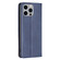 Rhombus Texture Magnetic Leather Phone Case for iPhone 15 Pro Max - Blue