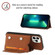 Skin Feel PU + TPU + PC Back Cover Shockproof Case for iPhone 15 Pro Max - Brown