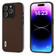 ABEEL Carbon Fiber Texture Protective Phone Case for iPhone 15 Pro Max - Dark Brown