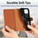 Love Zipper Lanyard Leather Phone Case for iPhone 15 Pro Max - Brown