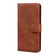 Skin Feel Pure Color Flip Leather Phone Case for iPhone 15 Pro Max - Brown