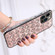 Love Hearts Diamond Mirror TPU Phone Case for iPhone 15 Pro Max - Rose Gold