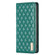 Diamond Lattice Magnetic Leather Flip Phone Case for iPhone 15 Pro Max - Green