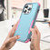 Commuter Shockproof TPU + PC Phone Case for iPhone 15 Pro Max - Grey Green+Pink