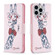 Colored Drawing Pattern Leather Phone Case for iPhone 15 Pro Max - Giraffe