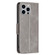 Lambskin Texture Pure Color Flip Leather Phone Case for iPhone 15 Pro Max - Grey
