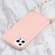 Wheat Straw TPU Shockproof Phone Case with Neck Lanyard for iPhone 15 Pro Max - Pink