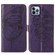 Embossed Butterfly Leather Phone Case for iPhone 15 Pro Max - Dark Purple