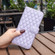 Diamond Lattice Wallet Flip Leather Phone Case for iPhone 15 Pro Max - Purple
