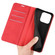 Retro-skin Magnetic Suction Leather Phone Case for iPhone 15 Pro Max - Red