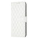 Diamond Lattice Wallet Flip Leather Phone Case for iPhone 15 Pro Max - White