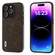 ABEEL Dream Litchi Texture PU Phone Case for iPhone 15 Pro Max - Khaki