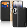 DUX DUCIS Hivo Series Cowhide + PU + TPU Flip Phone Case for iPhone 15 Pro - Black