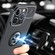 Metal Ring Holder TPU Phone Case for iPhone 15 Pro - Black+Blue
