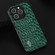 ABEEL Genuine Leather Canopy Black Edge Phone Case for iPhone 15 Pro - Green