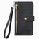 Love Zipper Lanyard Leather Phone Case for iPhone 15 Pro - Black